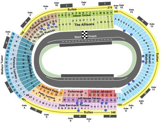 Bristol Motor Speedway Seating Chart + Rows, Seats And Club Seats